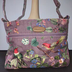 Maison de Hermine Canvas Flowers and Birds Crossbody Bag